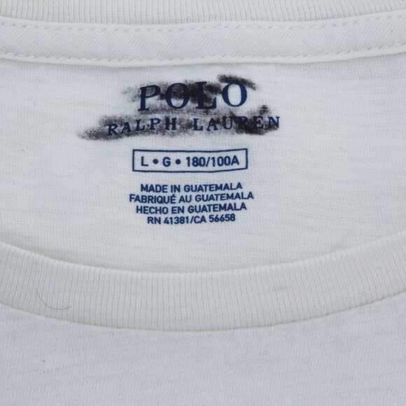 NWOT Polo Ralph Lauren Mens Outdoor Sporting Goods Canoe White Graphic T Shirt L - Picture 4 of 9